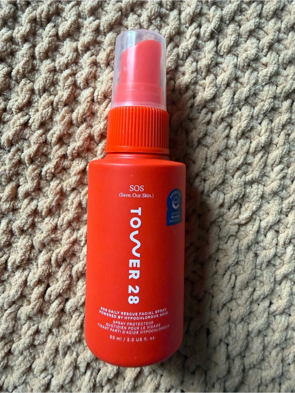 Tower 28 SOS Daily Rescue Facial Spray — Bright Orange Bottle